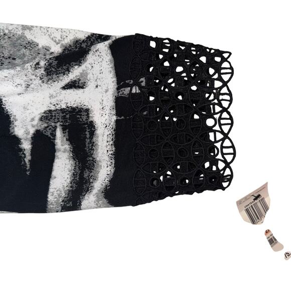 Alfani Womens 2X Top Unique Artistic Avant Garde Feminine Statement Crochet - Picture 6 of 7